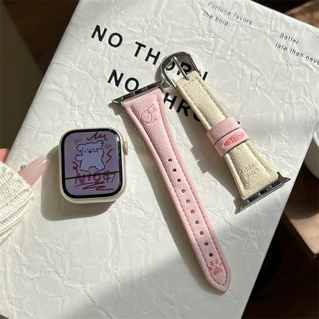 apple watch バンド 犬 アップル ウォッチ バンド  42ｍｍ/46ｍｍ レザー レディース M304