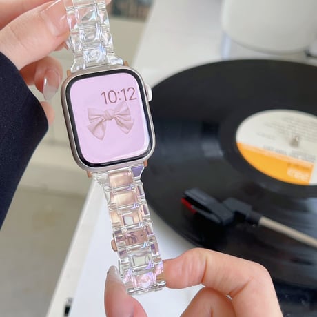アップル ウォッチ バンド クリア かわいい apple watch バンド ケース【バンド＆保護ケース2点セット】M114