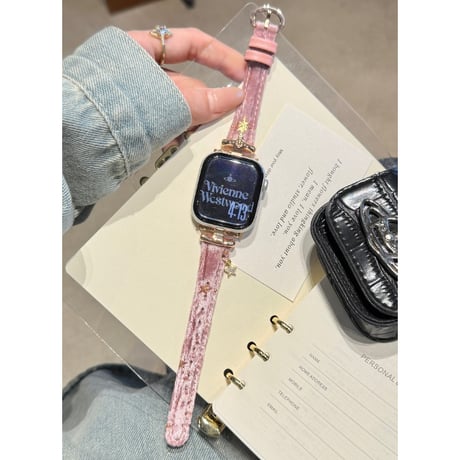 アップル ウォッチ バンド 女性 おしゃれ ベルベット apple watch 11 42mm バンド かわいい M315