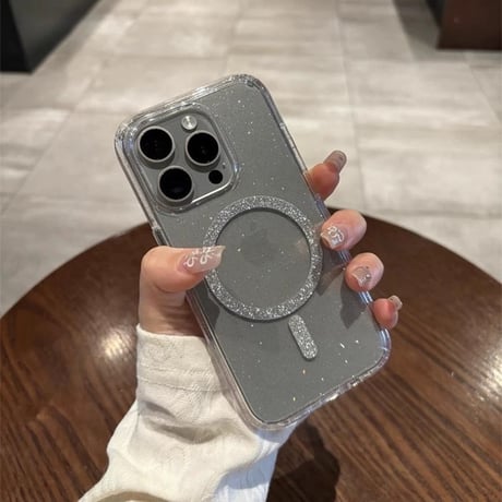 キラキラ iphone クリア ケース magsafe iphone18pro/17pro ケース 透明 かわいい M090