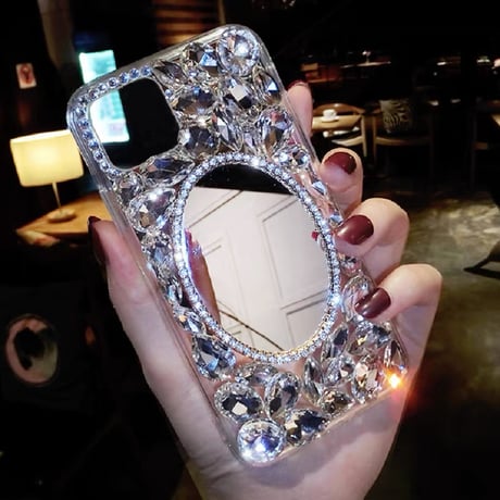 iphoneケース キラキラ ミラー 付き iphone ケース デコ M034