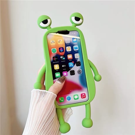 iphone15/15pro ケース カエル iphone14/13 ケース 面白 可愛い M025