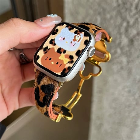 アップル ウォッチ バンド 女性 マグネット apple watch バンド ヒョウ 柄 おしゃれ M310