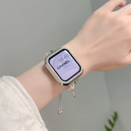 「バンパーケース付き」apple watch ブレスレット アップル ウォッチ バンド かわいい M126