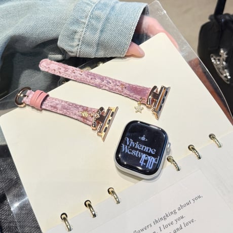 アップル ウォッチ バンド 女性 おしゃれ ベルベット apple watch 11 42mm バンド かわいい M315