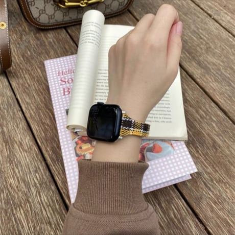 ツイード アップル ウォッチ バンド マグネット apple watch バンド かわいい M223