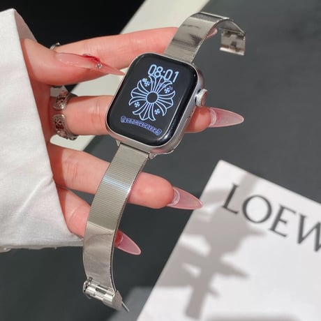 アップル ウォッチ バンド お 揃い apple watch バンド ステンレス「男女兼用」 M238