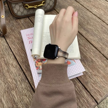 ツイード アップル ウォッチ バンド マグネット apple watch バンド かわいい M223