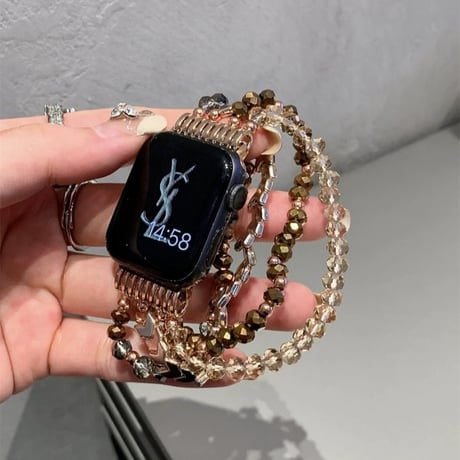 apple watch ブレスレット 重ね 付け アップル ウォッチ 10 バンド 女性 「apple watchケース付き」M243