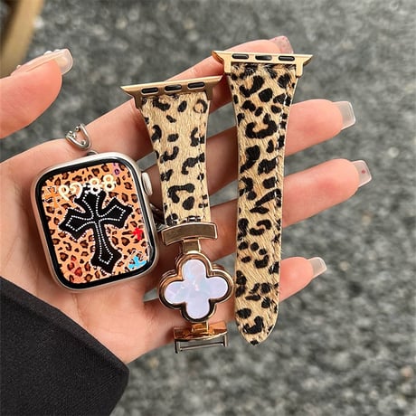 アップル ウォッチ バンド 女性 マグネット apple watch バンド ヒョウ 柄 おしゃれ M310
