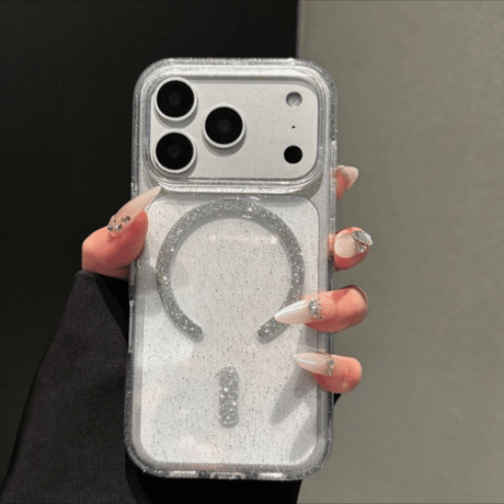 キラキラ iphone クリア ケース magsafe iphone18pro/17pro ケース 透明 かわいい M090