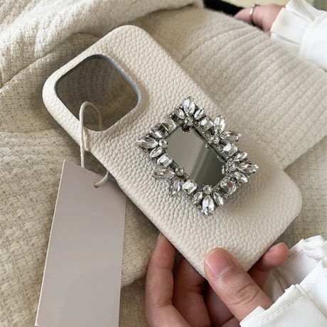 iphone16 ケース グリップ 付き ミラー iphoneケース 人気 女子 韓国 M022