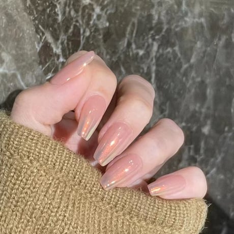ネイルチップ 韓国 つけ爪 ネイルチップ ロング ショート キラキラ M057