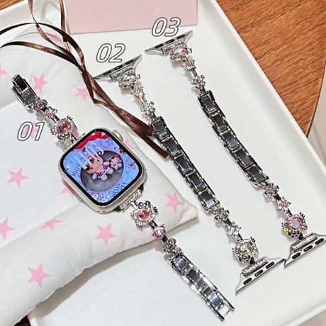 アップル ウォッチ バンド かわいい apple watch 11 バンド キラキラ M317