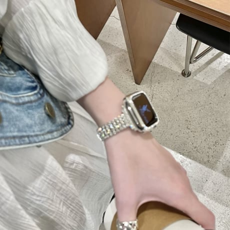 アップル ウォッチ バンド キラキラ apple watch バンド レディース 【バンパーケース付き】M130