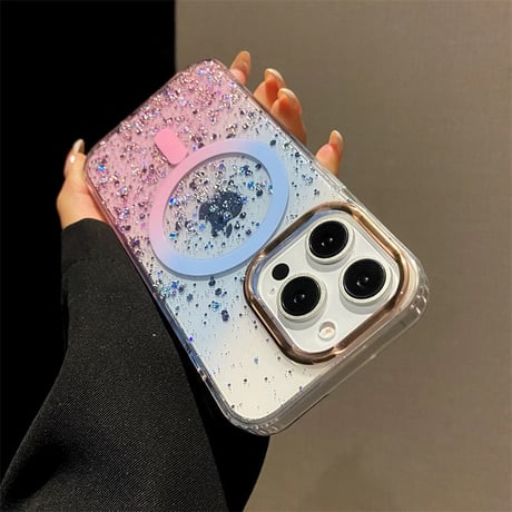iphone16/16pro マグセーフ ケース iphone ケース グリッター キラキラ M254