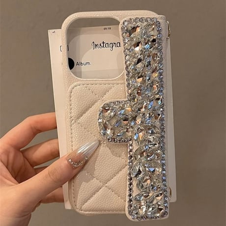 iphone17/17pro ケース デコ キラキラ iphone16pro ケース カード 収納 M160