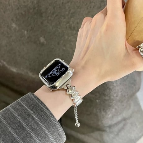 apple watch バングル アップル ウォッチ バンド キラキラ【バンパーケース付き】M128
