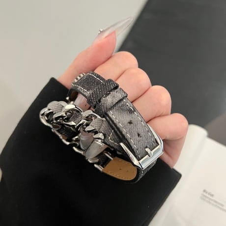 アップル ウォッチ series 10 バンド デニム apple watch バンド 二 重 おしゃれ M079