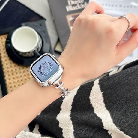 アップル ウォッチ ブレスレット apple watch バンド キラキラ「保護ケース付き」M123