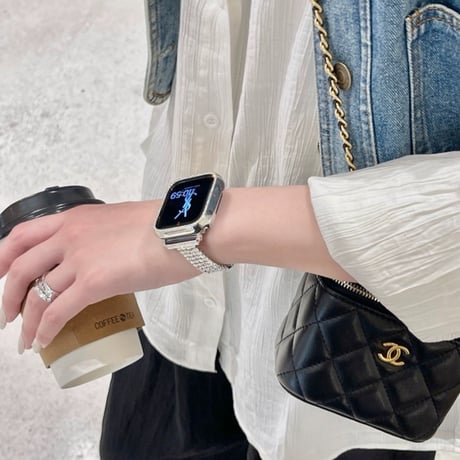 アップル ウォッチ バンド キラキラ apple watch バンド レディース 【バンパーケース付き】M130