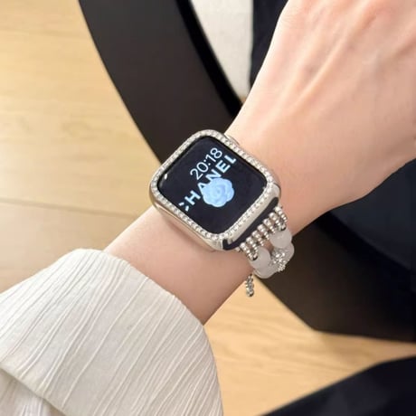 アップル ウォッチ ブレスレット apple watch バンド パール ラインストーン M288