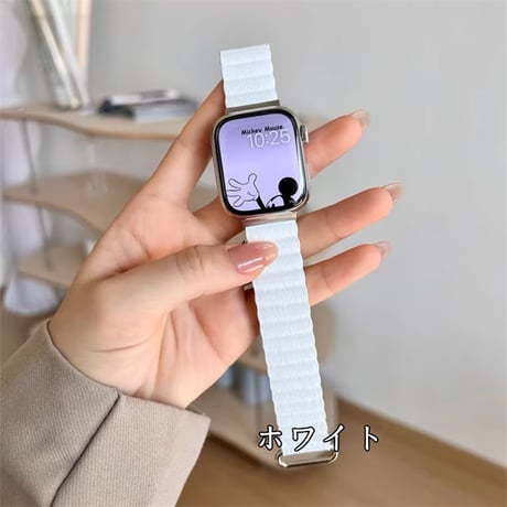 apple watch バンド マグネット おしゃれ アップル ウォッチ レザー バンド M234