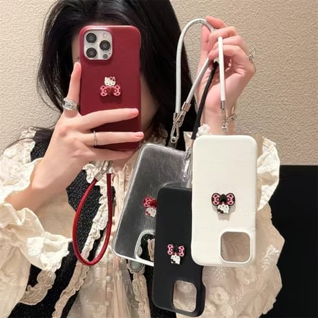 iphone16/16plus ケース レザー 可愛い スマホケース iphone15/14 ケース ストラップ 付き M270