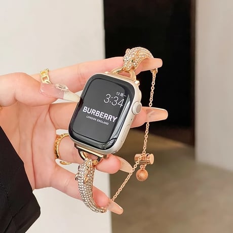 アップルウォッチ ステンレスベルト Apple Watchバンド キラキラ p