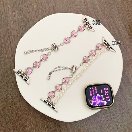 アップル ウォッチ ブレスレット apple watch バンド キラキラ パール ラインストーン M275