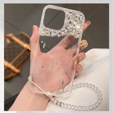 【カメラ保護リング付き】iphone17/17pro ケース デコ クリア iphone ケース キラキラ 女子 人気 M046