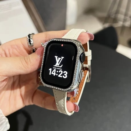 【保護ケース付き】アップル ウォッチ バンド 女性 人気 apple watch バンド レザー 細い M204