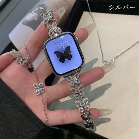 蝶々 apple watch バンド アップル ウォッチ バンド 女性 人気 ラインストーン M267