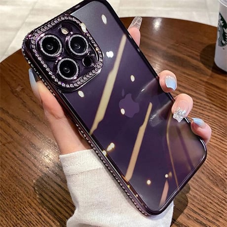 iphone18pro max/17pro ケース キラキラ クリア iphone ケース 透明 可愛い【カメラ保護フィルム付き】M064