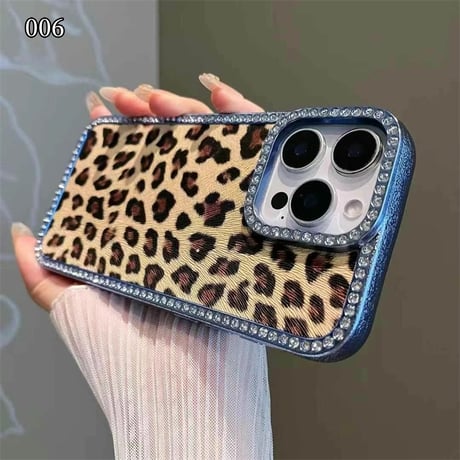 iphone16 ケース ヒョウ 柄 スマホケース ライン ストーン iphone ケース おしゃれ 女子 M260