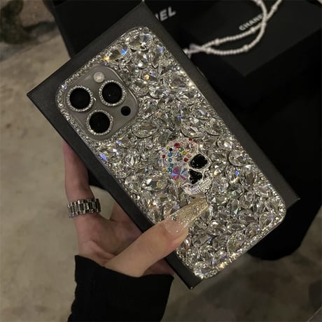 iphone16/16pro ケース キラキラ スマホケース デコ ストーン M157