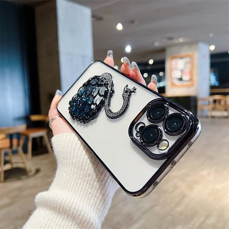 白鳥 iphone ケース キラキラ グリッター iphone ケース 透明 可愛い【カメラ保護フィルム付き】M069