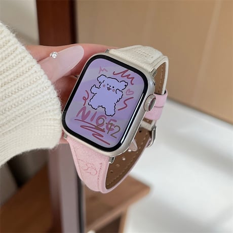 apple watch バンド 犬 アップル ウォッチ バンド  42ｍｍ/46ｍｍ レザー レディース M304