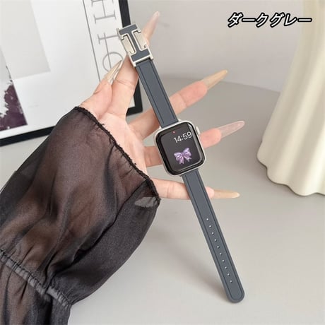 3日タイムセール25％OFF! アップル ウォッチ 10/11 バンド シリコン apple watch se3 バンド  マグネット 細い M325