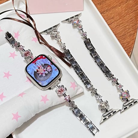 アップル ウォッチ バンド かわいい apple watch 11 バンド キラキラ M317