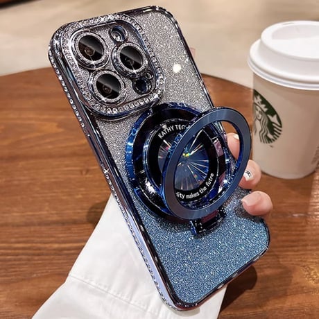 iphone16/16pro ケース マグセーフ/スタンド iphone ケース 衝撃 に 強い クリア 【カメラ保護フィルム一体型】M166