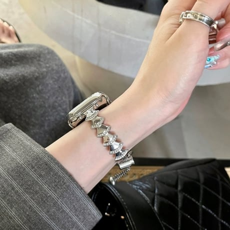 apple watch バングル アップル ウォッチ バンド キラキラ【バンパーケース付き】M128