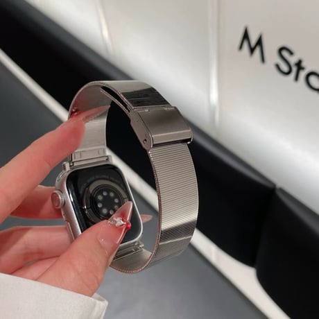 アップル ウォッチ バンド お 揃い apple watch バンド ステンレス「男女兼用」 M238
