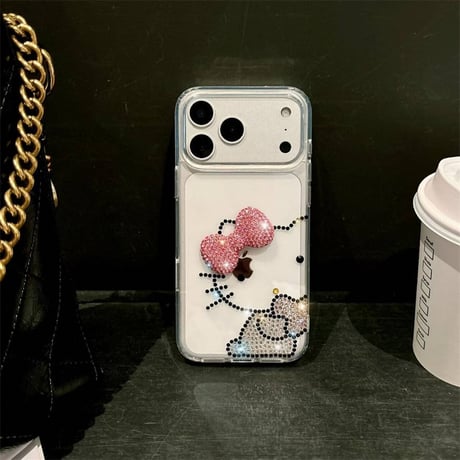 スマホケース デコ ストーン iphoneケース 人気 女子 リボン  M299