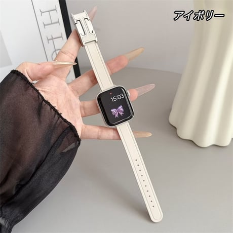 3日タイムセール25％OFF! アップル ウォッチ 10/11 バンド シリコン apple watch se3 バンド  マグネット 細い M325