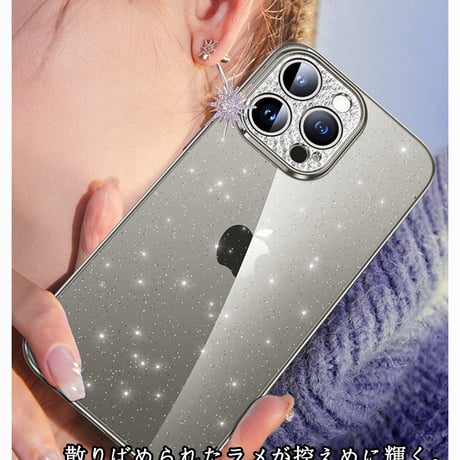 iphoneケース クリア おしゃれ iphone ケース キラキラ メタリック M120
