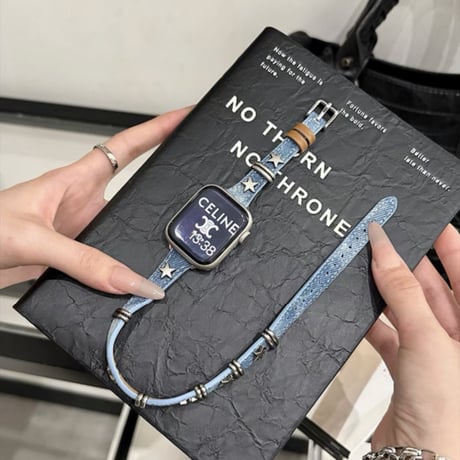 デニム apple watch バンド 二 重 アップル ウォッチ バンド おしゃれ 個性 的 M196