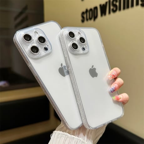 iphone16/16pro ケース クリア ガラス iphone ケース キラキラ 透明 M001