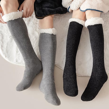 「S04」あったか 靴下 厚手 ハイソックス レディース 防寒 ソックス おしゃれ かわいい