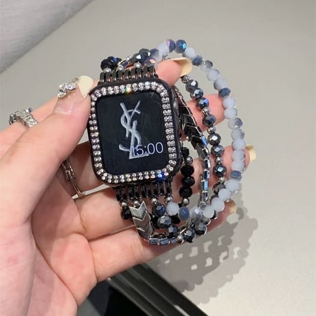 apple watch ブレスレット 重ね 付け アップル ウォッチ 10 バンド 女性 「apple watchケース付き」M243